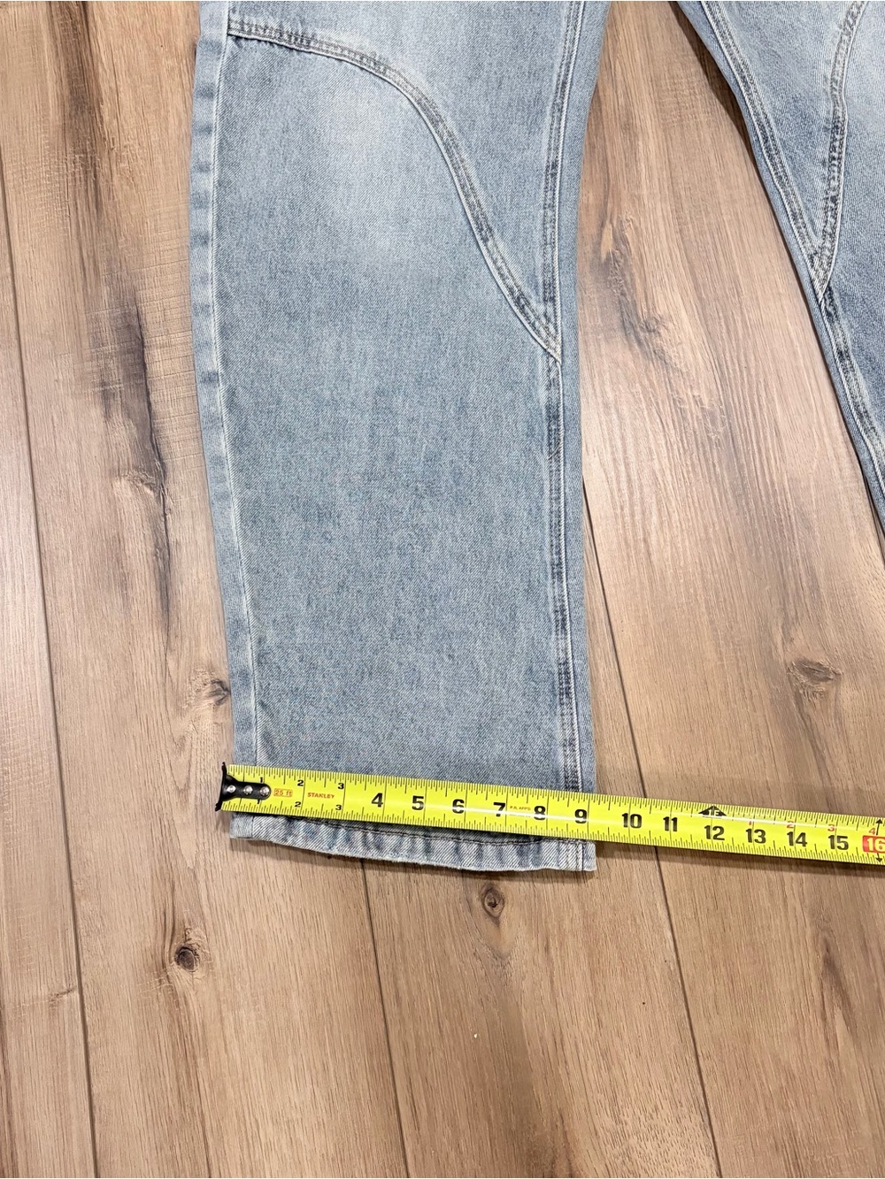 SAIGE Barrel Jeans 28 Light Wash Curvy Y2K Balloon Indie Sleaze Core Anthro - Picture 10 of 12